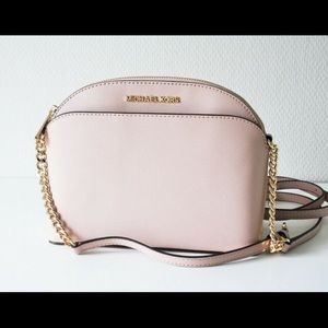 pink michael kors crossbody purse